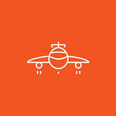 Image showing Airplane line icon.