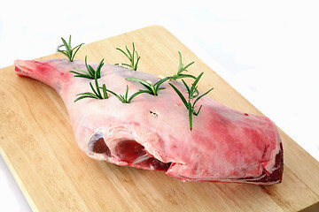 Image showing Lamb leg side view