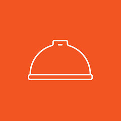 Image showing Restaurant cloche line icon.