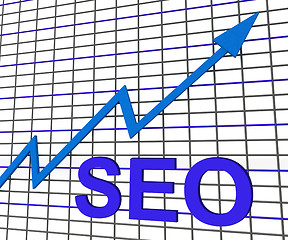 Image showing SEO Chart Graph Shows Increase Search Engine Optimization