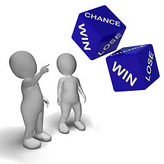 Image showing Chance Win Lose Dice Shows Luck