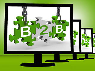 Image showing B2B On Monitors Showing Ecommerce