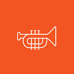 Image showing Trumpet line icon.