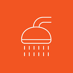 Image showing Shower line icon.