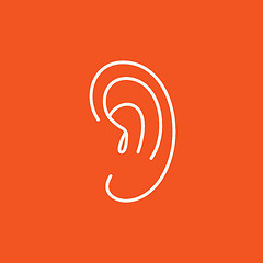 Image showing Human ear line icon.