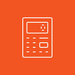 Image showing Calculator line icon.