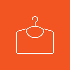 Image showing Sweater on hanger line icon.