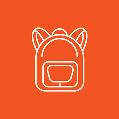 Image showing Backpack line icon.