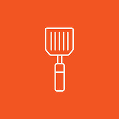 Image showing Kitchen spatula line icon.