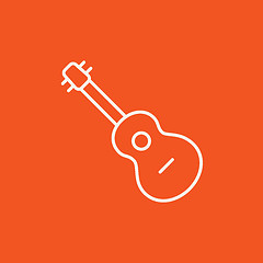 Image showing Guitar line icon.