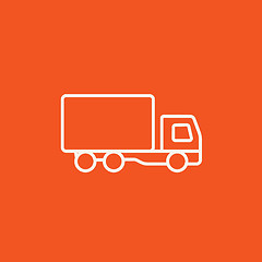 Image showing Delivery truck line icon.