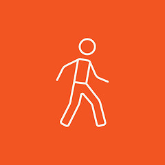 Image showing Pedestrianism line icon.