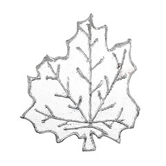 Image showing Christmas decorative silver leaf