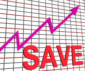 Image showing Save Chart Graph Shows Increasing Savings Investment