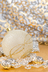 Image showing Golden christmas ball 