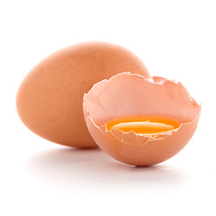 Image showing Raw eggs isolated on white