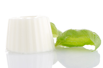 Image showing White fresh cheese 