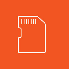 Image showing Memory card line icon.