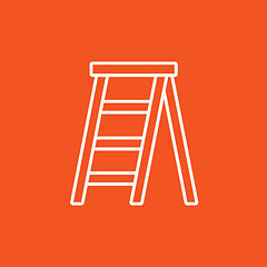 Image showing Stepladder line icon.