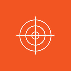 Image showing Shooting target line icon.