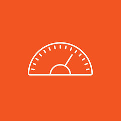 Image showing Speedometer line icon.