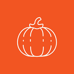 Image showing Pumpkin line icon.