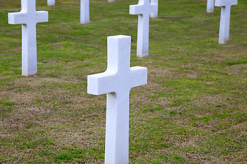 Image showing NETTUNO - April 06: Tombs, American war cemetery of the American