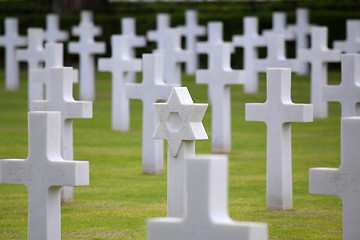 Image showing NETTUNO - April 06: Tombs, American war cemetery of the American