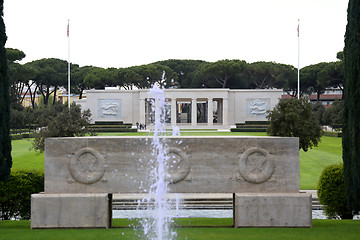 Image showing NETTUNO, Italia - April 06: Entrance of the American Military Ce