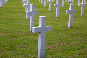 Image showing NETTUNO - April 06: Tombs, American war cemetery of the American