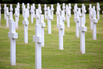 Image showing NETTUNO - April 06: Tombs, American war cemetery of the American