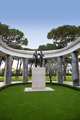 Image showing NETTUNO - April 06: Bronze statue of two brothers in arms of the