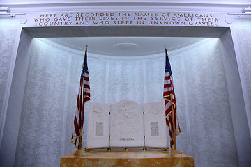 Image showing NETTUNO - April 06: The Names of fallen soldiers at war, America