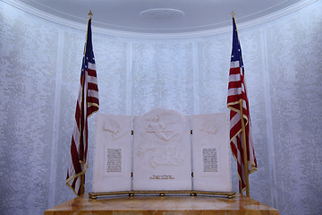 Image showing NETTUNO - April 06: The Names of fallen soldiers at war, America