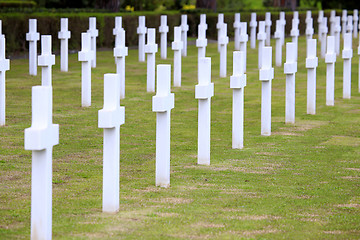 Image showing NETTUNO - April 06: Tombs, American war cemetery of the American