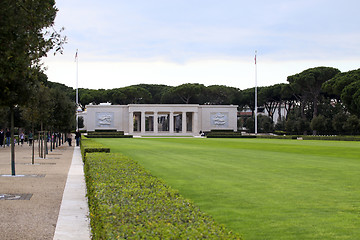 Image showing NETTUNO - April 06: Building of the American Military Cemetery o