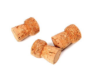 Image showing Three cork from champagne wine 