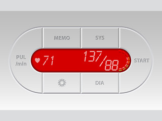 Image showing Digital blood pressure monitor with lcd