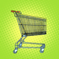 Image showing Grocery cart shopping