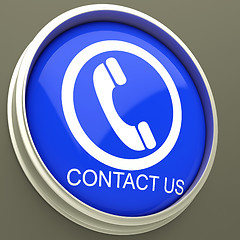 Image showing Contact Us Button Shows Assistance
