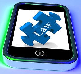 Image showing Law Smartphone Means Legislation And Justice Information Online