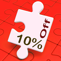 Image showing Ten Percent Off Puzzle Means Reductions Or Sale\r