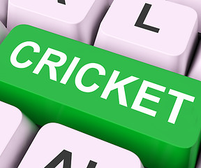 Image showing Cricket Key Means Sport Or Match\r