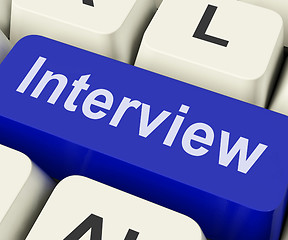 Image showing Interview Key Shows Interviewing Interviews Or Interviewer