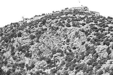 Image showing  in  myra turkey europe old roman necropolis and indigenous tomb