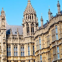 Image showing old in london  historical    parliament glass  window    structu