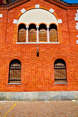 Image showing in europe italy milan old architecture  venetian blind wall