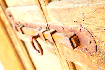 Image showing europe old in  italy   door and rusty 