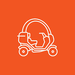 Image showing Rickshaw line icon.