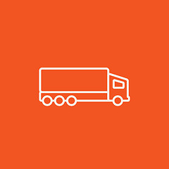 Image showing Delivery truck line icon.